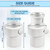 FANOVO Upgraded Pool Umbrella Pole Stabilizer Sleeve Adapter - Fits 1.5" & 1.35" Poles, for Waterways, AquaStar & Baja Single-Threaded Pool Deck Sleeves, Anti-Tilt Anti-Spin, White PC+ABS