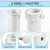 FANOVO Upgraded Pool Umbrella Pole Stabilizer Sleeve Adapter - Fits 1.5" & 1.35" Poles, for Waterways, AquaStar & Baja Single-Threaded Pool Deck Sleeves, Anti-Tilt Anti-Spin, White PC+ABS