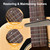 EKEPIN Guitar Fret Crowning File, Professional Luthier Tool, Double Side Fret Crowing File for Acoustic, Electric and Bass Guitars - MD, LG, XL Frets