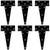 HILLMASTER 8 Inch T-Strap Heavy Duty Shed Door Hinges Gate Strap Hinges Black Tee Hinge Wrought Hardware for Wooden Fences,Yard,Barn Door,Rustproof (6 Pack)