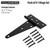 HILLMASTER 8 Inch T-Strap Heavy Duty Shed Door Hinges Gate Strap Hinges Black Tee Hinge Wrought Hardware for Wooden Fences,Yard,Barn Door,Rustproof (6 Pack)