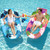 SEETOHOME 2 Pack Pool Floats Adult Heavy Duty, Inflatable Pool Lounger Float with Detachable Cup Holders & Backrest, Extra Large Pool Rafts Water Floaties for Adults Swimming Pools Beach Lake Party