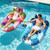 SEETOHOME 2 Pack Pool Floats Adult Heavy Duty, Inflatable Pool Lounger Float with Detachable Cup Holders & Backrest, Extra Large Pool Rafts Water Floaties for Adults Swimming Pools Beach Lake Party