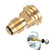 Hooshing Propane Tank Adapter Converts POL LP Tank Service Valve to QCC1 / Type1 Hose or Regulator- Old to New. (Brass)