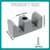 4pcs Sliding Glass Shower Door Side Collision-Proof Block,for 5/16"(8mm) Shower Glass Door,with Screws(48x21x20mm)