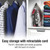 CHI Steam Iron for Clothes with Vertical Steam Burst, Professional Grade, Titanium Ceramic Soleplate, 400+ Steam Holes, 1700 Watts, 3-Way Auto Shutoff, 8' Cord