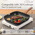 ESLITE LIFE Nonstick Grill Pan for Stove Tops, Versatile Griddle with Pour Spouts, 11 Inch Square Big Grilling Skillet Steak Pan for Indoor & Outdoor Cooking, PTFE & PFOA Free, Black