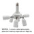 DiCUNO Light Socket Splitter 7 Way Adapter, 7 in 1 E26 Socket Converter, 6+1 Splitter Bulb Lamp Holder 360 Degrees Adjustable 180 Degrees Bending