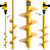 NAFOGAR Garden Auger Drill Bit for Planting - Pack of (2) - 2”x14.5” & 3.5”x16” – Garden Spiral Hole Digging for Planting, Bulbs, Bedding Plants & More - Compatible with 3/8 Inch Hex Drive