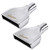 Upower Pack of 2 Exhaust Tip 2.25" Inlet 2" x 6" Outlet 10" Long Rolled Rectangle 304 Stainless Steel Exhaust Tailpipe Tips fits Chevy Camaro Style