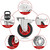 5 Inch Caster Wheels Heavy Duty, Casters Set of 4 Safety Dual Locking Rubber Wheels, Heavy Duty - 2400 Lbs Capacity for Workbench, Cart Wheels, Furniture, Swivel Plate Castors with mounting Hardware