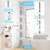 XLHOMO 32-122inch Corner Shower Caddy Tension Pole White, Rustproof Drill-Free Shower Shelves for Bathroom Bathtub Washbasin, Adjustable Shower Organizer with 4 Tier Patent Stable Shelves & Towel Bars