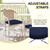downluxe Outdoor Chair Cushions Set of 4 for Patio Furniture, Water-Resistant Patio Chair Cushions with Ties, High Density Foam Outdoor Seat Cushion, 17" X 16" X 2", Navy