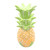 Wowser Yellow and Green Carved Wood Tropical Pineapple, Freestanding Beach Décor, 15 Inches