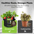BN-LINK 5-Pack 5 Gallon Grow Bags, Heavy Duty Aeration Fabric Pots with Handles, Thickened Nonwoven Plant Bags for Vegetables, Flowers, Fruits