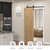 TOIMIOTOIM 52" Bi-Folding Sliding Barn Door Hardware Kit,4.3FT Heavy Duty Track Roller Kit for Max 24" x 2 Doors,Smoothly and Quietly,Easy to Install,No Door Panel,Black