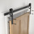 TOIMIOTOIM 52" Bi-Folding Sliding Barn Door Hardware Kit,4.3FT Heavy Duty Track Roller Kit for Max 24" x 2 Doors,Smoothly and Quietly,Easy to Install,No Door Panel,Black