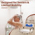 Gooo&Ma Non-Slip Waterproof Shower Seat Cushion Bathtub Pillow Shower Chair Bench Bathtub Cushion - with 3D Mesh & Hook - Bath Pillow，for Elderly，Pregnancy - Washable and Quick Drying(White)