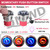 DMWD Horn Push Button Switch 19mm Heavy Duty 20Amp 12V-24V (ON)-Off Momentary Horn/Speaker Metal Switch Waterproof Anti-Vandal with Pre-Wired Socket for 3/4" Mounting Hole Blue LED Silver Shell