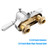 Clawfoot Add-A-Shower Bathcock Diverter,Shower Attachment for Tub Faucet,Bathtub Faucet with Porcelain Lever Handles and Ceramic Disc Cartridges,¾ MIP Inlet,Chrome
