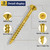 Bonost 450PCS #8#10 Wood Screws Assortment Kit-Torx Drive Flat Head Assorted Deck Screws Set, 7Sizes 1-4/7",2",2-3/8",1-1/6", Zinc Plated with Matching Bits for Exterior Decking, Furniture&Woodworking