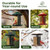 Kingsyard Metal Bird Feeder for Outdoor Hanging - Chew Proof Bird Finch Cardinal Feeder with Dual Chamber of 4 lbs Capacity for Bluebird, Antique Copper