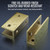 Ranbo Adjustable Glass Shelf Brackets, Wall Mount Support, Matte Gold