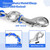 LUFFWELL Metal Chain Dog Leash Chew Proof for Dogs, Blue, 3.5mm, 6FT