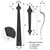 WINSOON Decorative Metal Garage Door Hardware Screw in Carriage House Accents Dummy Hinges Handles Black Steel Barn Gate Garage Decor
