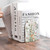 DXTKWL Decorative Bookends 2 Pcs Wildflowers Flower Leaves Butterfly Wood Bookends for Shelves Heavy Books Kids Non-Skid Book Ends Stoppers for Office Desk Kitchen School