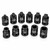Steel Vision Tools 11-Piece 3/8-inch Drive Pipe Plug Socket Set, SAE, Tapered Male Square Drive, Chamfered Female Square Drive, for Drain Fill Plugs, Transmissions, Oil Pans, Differentials, Cr-V Steel