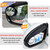 Gasedin 2PCS Car Blind Spot Mirror, Adjustable Wide Angle Side Mirror with Rain Visor Guard, Carbon Fiber Rear View Blind Spot Mirror Reflective Protection Shield, Car Accessories
