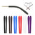 KECHIO Temple Tips for Eyeglass Anti Slip Glasses Ear Grip Pieces Tube Sleeve Comfort Glasses Arm Replacement for Thin Metal Eyeglass 6Pairs,Black/White/Blue/Red/Purple/Brown