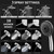 BatheCo High Pressure Shower Head with Handheld, Upgrade Rain Shower Heads with Fixed Showerhead Combo, 10 Sprays Handheld Shower Head Built in Power Jets, 71" Long Hose, Chrome Silver