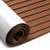 Fullfire EVA Foam Boat Flooring with Self-Adhesive Backing, Marine Decking Faux Teak Deck Sheet for Jon Boats Pontoon Boat Bass Boat Yacht RV Jet Ski Kayak Floor, Brown and Black 94" x 23.5"