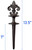 Lulu Decor, Cast Iron Garden Fleur de lis Hose Guides Antique Black, Set of 4. Strong and Decorative Hose Guide that Protects Your Plants and Provides Elegance to Your Garden.