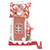 Regency International Candy Cane and Peppermint Gingerbread House 6.5 inch Resin Christmas Stocking Holder Set of 2