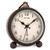 Peakeep 4" Small Battery Operated Antique Retro Analog Alarm Clock with Contour Lines in Gold for Room Decors, Silent Elegant Bedside Desk Gift Clock