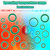 KEZE 595 Pcs Air Conditioning O Ring Kit,36 Size Seal Rubber O-Rings Assortment Set for Compressor Automotive A/C Plumbing Repair ID:3-22mm