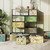 WLIVE Tall Dresser for Bedroom, Fabric Dresser Storage Tower, Chest of Drawers Organizer Unit with 11 Drawers, Storage Cabinet, Hallway, Closets, Steel Frame, Wood Top, Vintage,Floral Painted