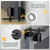 Anobeyi Adjustable Sliding Gate Roller Hardware Kit - Heavy Duty Steel Wall-Mount Bracket & Nylon Roller Guide for Rolling/Sliding Doors, Garage, Wood Gates (Black-2pcs, 3in)