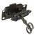 MEETOOT 2 Sets Antique Cabinet Flush Mount Case Box Furniture Decorative Lock with Keys and Mounting Screws