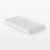 MUJI NCE51A3A Recycled Polypropylene File Box Standard Caster Attachment Lid White Gray for 5.9 inches (15 cm) Width