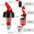 NFFIBDH Automatic Measured Bottle Pourer - Quick Shot Spirit Measure Pourer with Dust Caps for Wine Cocktail Home Bar Tools - 1.5oz/45ml(Red, 4 Pack)