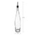 Home to Table Elegant Set of 2 14oz Teardrop Oil and Vinegar Cruet Dispenser Bottles Clear Glass- Stainless Steel Jigger For Easy Flow