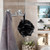 ULVEOL Set of 2 Double Brushed Nickel Towel Holder for Bathrooms - Stainless Steel Cup Hooks for Shower - Towel Holder Shower Hooks for Inside - Stylish Bath Hook