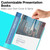 Dunwell Presentation Binder 12-Pocket, Displays 24 Pages, 8.5x11 Portfolio Binder with Plastic Sleeves, Storage and Organizer for Documents, Certificates, Projects, Photos (3 Pack, Aqua)