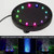 Gouccpu 4.92 inch 12 LEDs Fish Tank Light, Bubbler Stone, LED Aquarium Lights, Air Stone Disk, Submersible Fish Tank Aquarium Decorations Accessories, Underwater Round Small Bubbles Lamp for air Pump