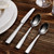 KEAWELL Premium 20/45/65 Piece Louis Hammered Silverware Set with Squared Edge, 18/10 Stainless Steel, Service for 4/8/12, Fine Flatware Set, Dishwasher Safe (20)