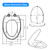 MUU Toilet seat, Slow Close, White heavy duty Toilet Seat with Non-slip Seat Bumpers Easy to Install & Clean PP Material Replacement Toilet Seat Fits All Toilet Brands Elongated Toilets(MU220-PP)